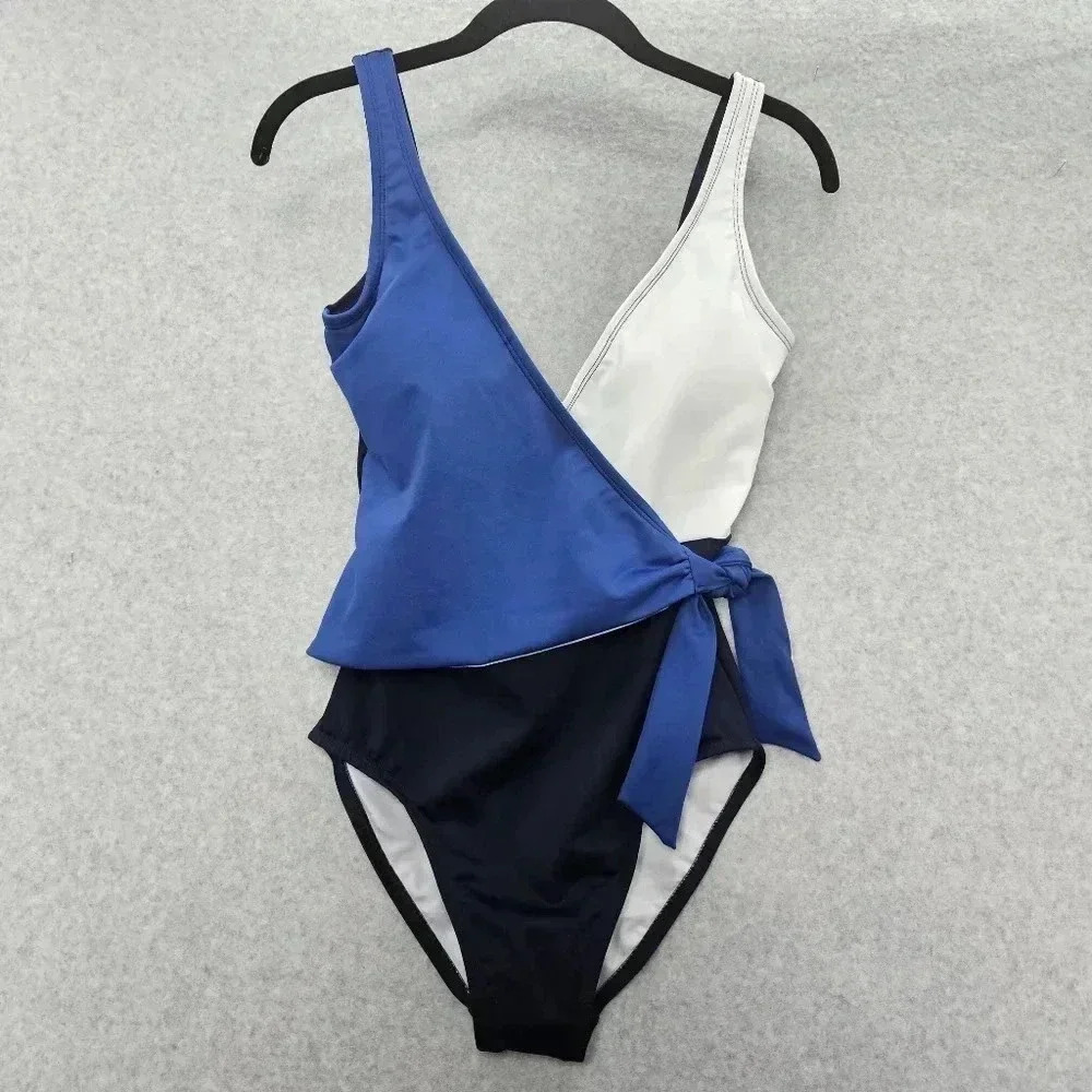 Dolfin Aquashape‎ One Piece Wrap Front Swimsuit Women's Size 8